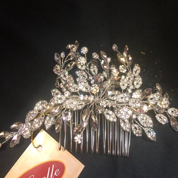 Simple Silver Headpiece with Hair Comb main image 4